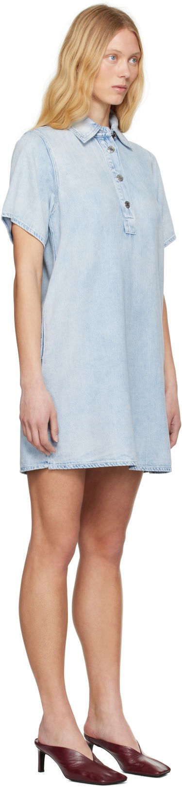 Šaty rag & bone Rag & Bone Jocelyn Featherweight Denim Minidress Modrá | WDD25S1512UFAL, 1
