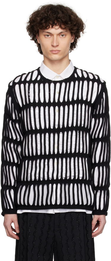Sveter Comme des Garçons CDG Homme Plus Code Intarsia A Pattern Crewneck Sweater Čierna | PO-N011-051, 0