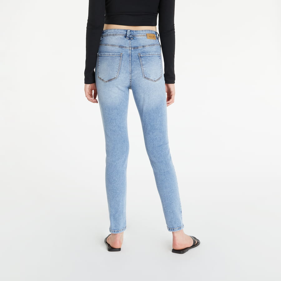 Džínsy Noisy May Agnes HW Ankle Button Skinny Jeans Modrá | 27020545, 1