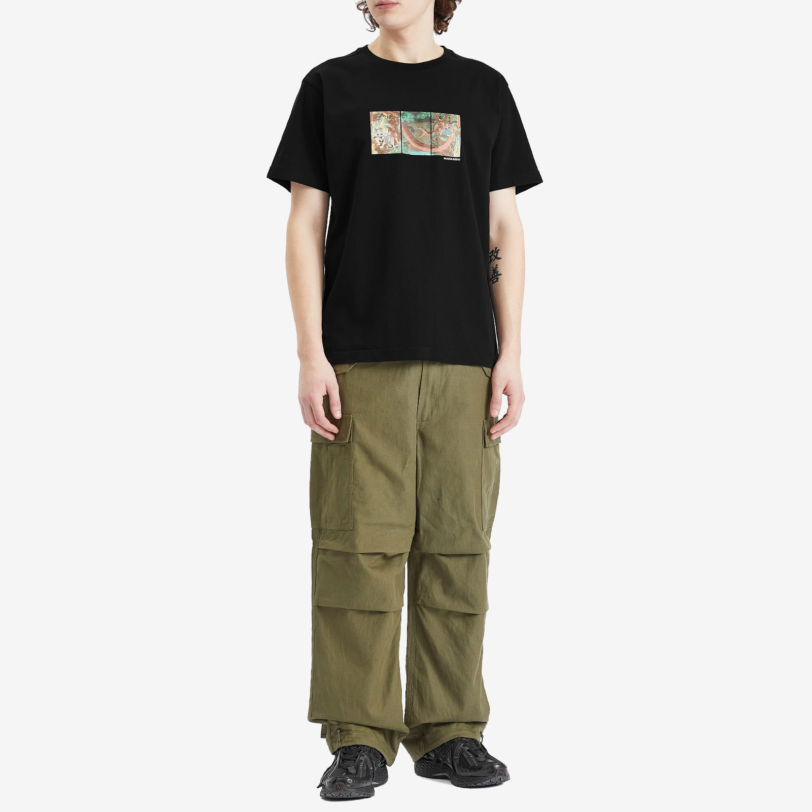 Maharishi Snake Triptych Graphic Tee, Size Large