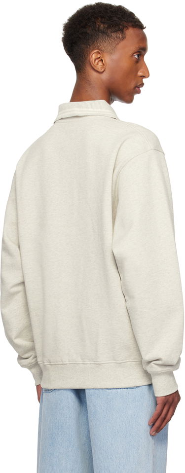 Sveter Drôle de Monsieur Drôle De Monsieur 'Le Polo Drôle' Sweatshirt Šedá | PERM-PL132-CO127-GY, 2