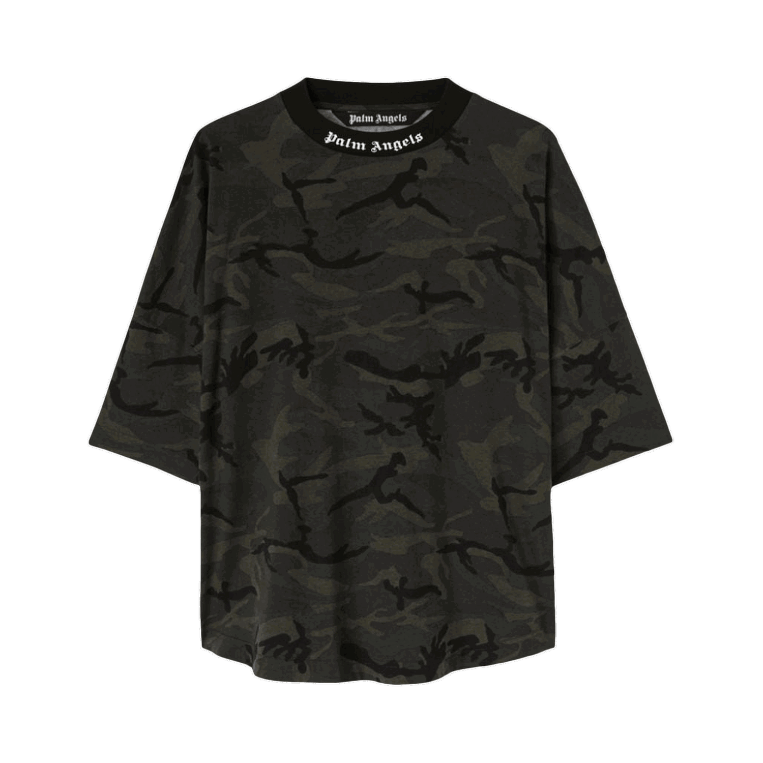 Tričko Palm Angels Camo Classic Logo Over Tee Zelené | PMAA002F22JER0025610, 0
