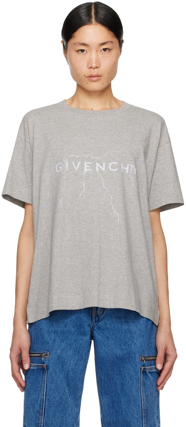 Tričko Givenchy Boxy T-Shirt Šedá | BM71KQ3YJ9055