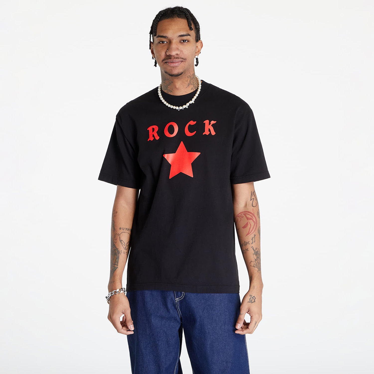 Tričko Pleasures x N.E.R.D Rockstar Čierna | P23N004 BLACK, 0