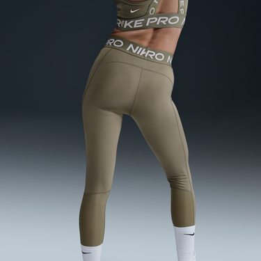 Legíny Nike Pro Mid-Rise Mesh Leggings Zelené | CZ9779-320, 4