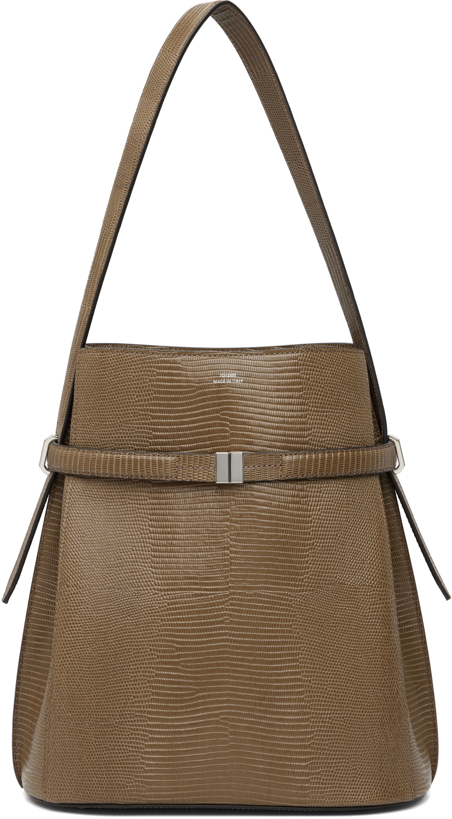 Kabelka TOTEME TOTEME Belted Lizard-Embossed Bucket Bag Hnedá | 251-WAL0048-LE0102, 0
