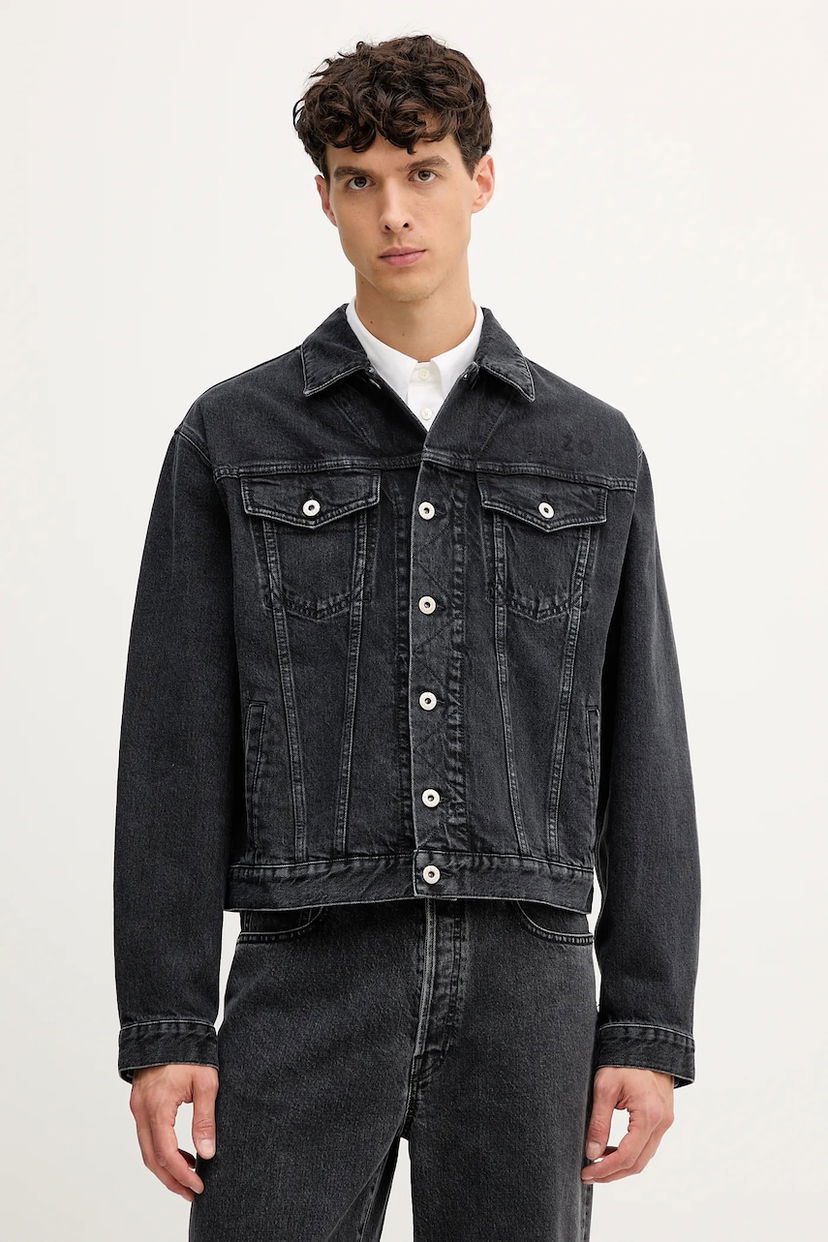 Bunda KENZO Kenzo Denim Jacket Čierna | FF65DV3026C4
