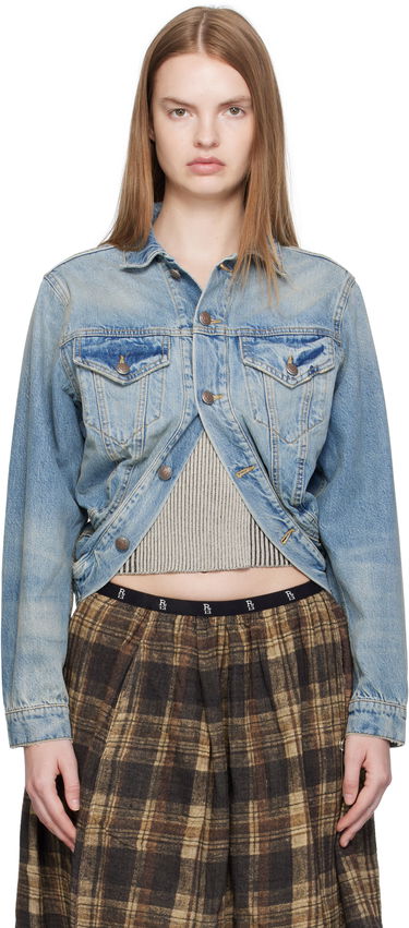 Bunda R13 R13 Wrap Around Trucker Jacket Modrá | R13WD182-D343A, 0