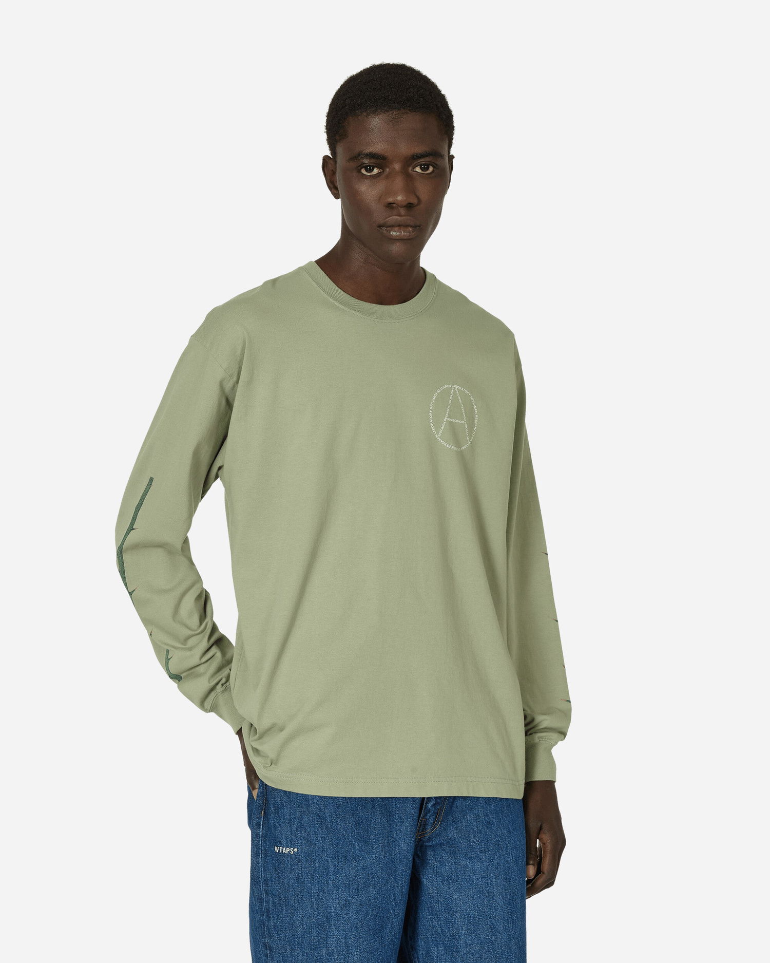 Tričko Neighborhood LS-1 Longsleeve T-Shirt Sage Green Zelené | 241PCNH-LT13 SG, 0