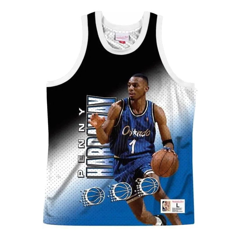 Tielko Mitchell & Ness Mitchell & Ness NBA Orlando Magic Hardaway Jersey Modrá | MSTKMI19002-OMAWHITPHA, 0
