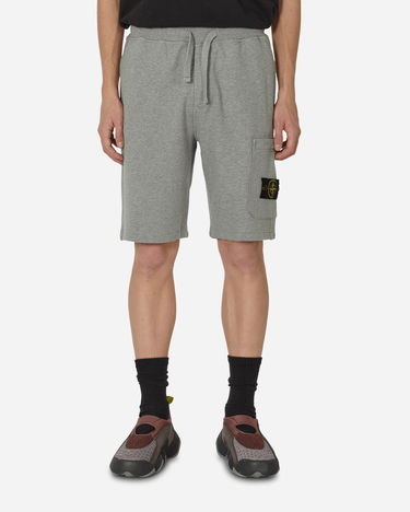 Šortky Stone Island Garment Dyed Cotton Fleece Shorts "Melange Grey" Šedá | 801564651 A0M64, 0