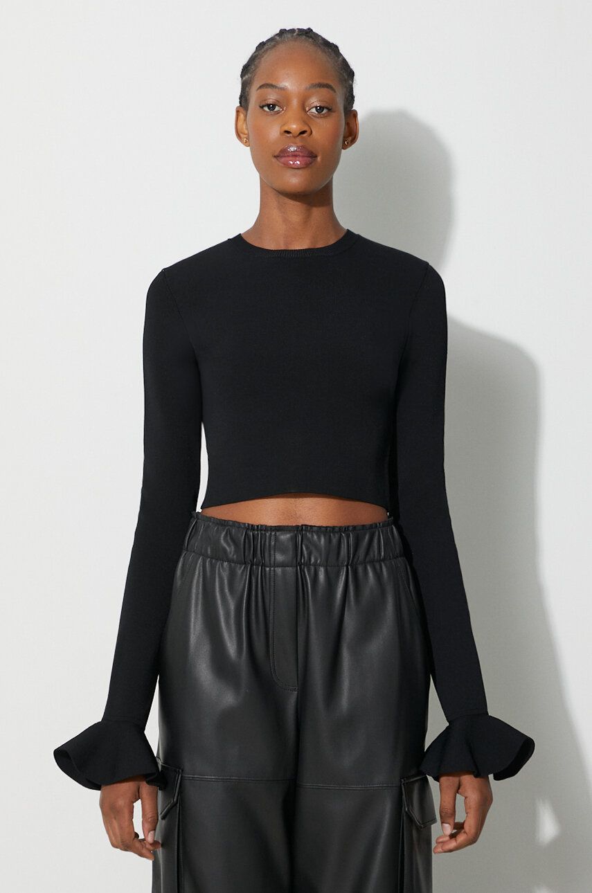 Crop Top JW Anderson Long Sleeve Crop Top Čierna | KW0949.YN0219, 0