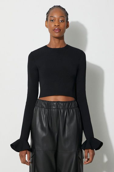 Crop Top JW Anderson Long Sleeve Crop Top Čierna | KW0949.YN0219, 0