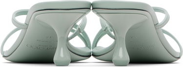 Tenisky a topánky Jimmy Choo Etana 50mm Square Toe Strappy Heeled Sandals Zelené | ETANA MULE 50, 1