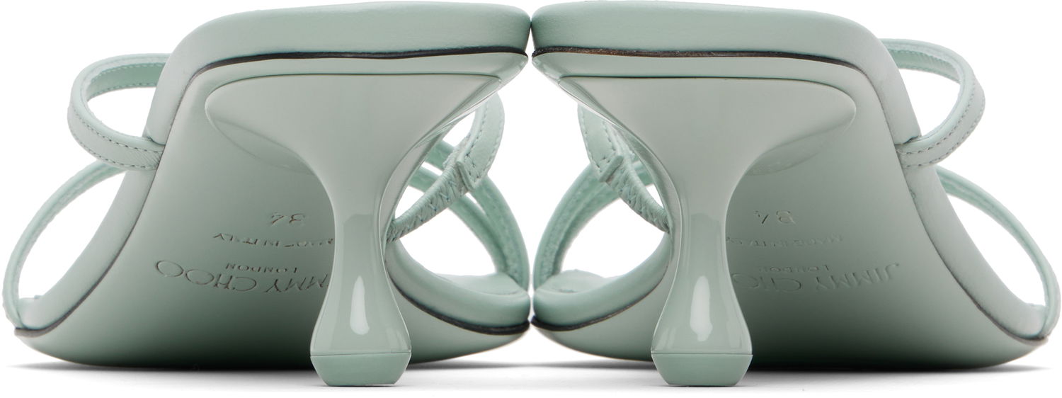 Tenisky a topánky Jimmy Choo Etana 50mm Square Toe Strappy Heeled Sandals Zelené | ETANA MULE 50, 1