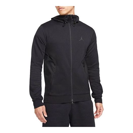 Mikina Jordan Jordan Knit Hooded Jacket Čierna | DA9855-010