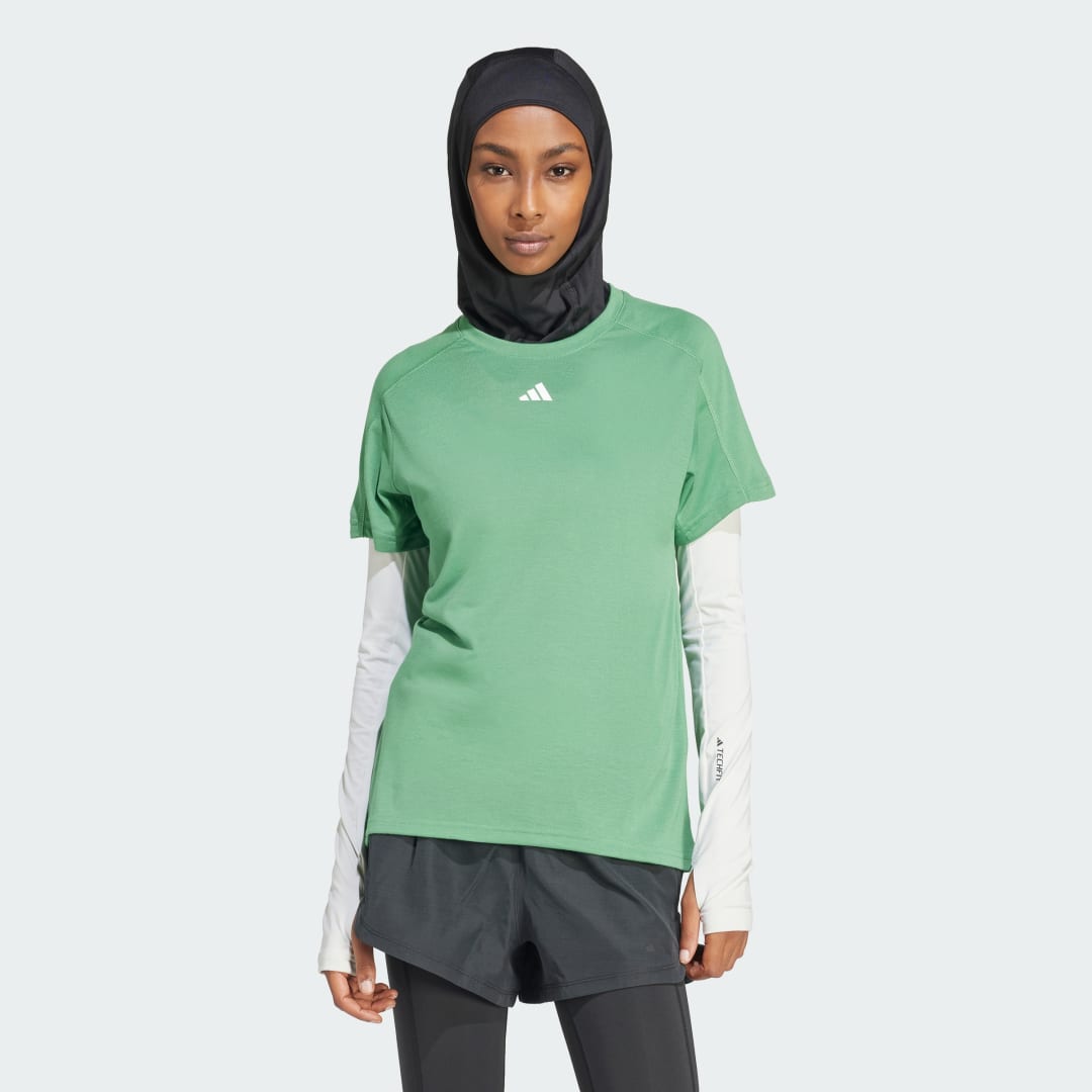 Tričko adidas Performance AEROREADY Train Essentials Minimal Branding Crewneck T-Shirt Zelené | IS3958, 0