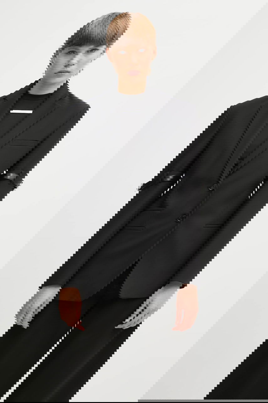 Bunda Coperni Coperni Logo Belted Blazer Čierna | COPV37F3004, 0