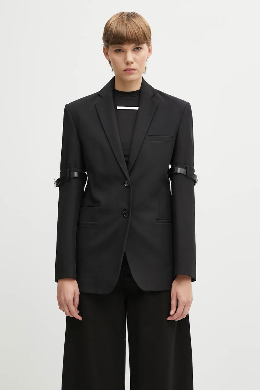 Bunda Coperni Coperni Logo Belted Blazer Čierna | COPV37F3004