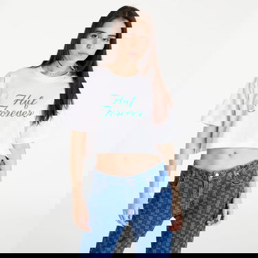 Crop Top HUF Forever Crop Tee Biela | WTS0048 WHITE, 0