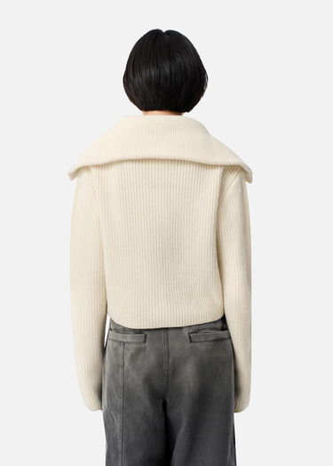 Sveter AXEL ARIGATO Cropped Knit Cardigan Biela | A3359002, 3
