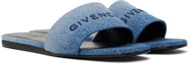 Doplnky Givenchy Givenchy 4G Flat Denim Slides Modrá | BE306FE2CC420, 3