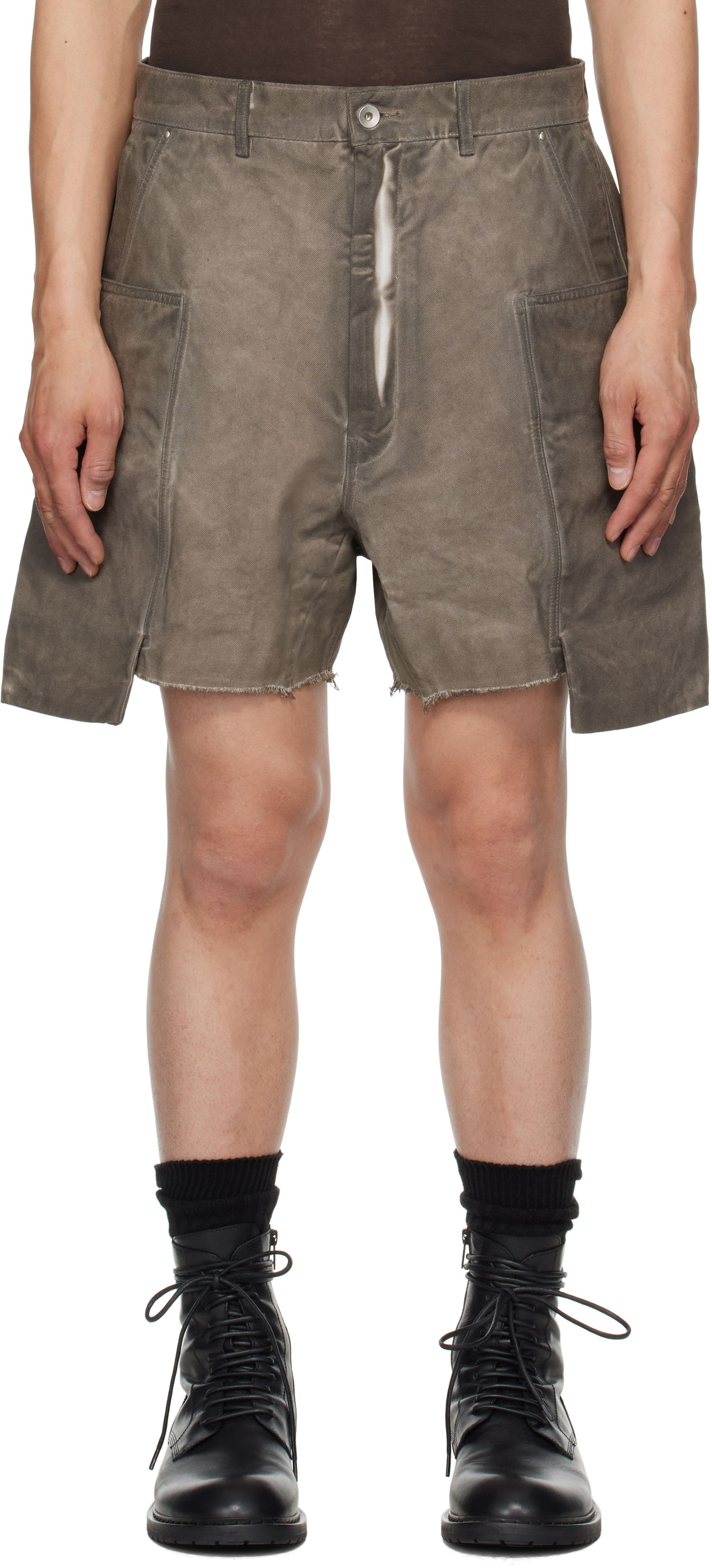 Šortky Rick Owens Rick Owens DRKSHDW Hollywood Stefan Cargo Shorts Šedá | DU01E3358 CVS, 0