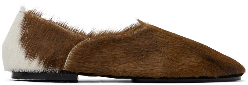Oblečenie Jil Sander Brown & White Cow Pony Leather Loafers Hnedá | J44WZ0001_P7967, 0