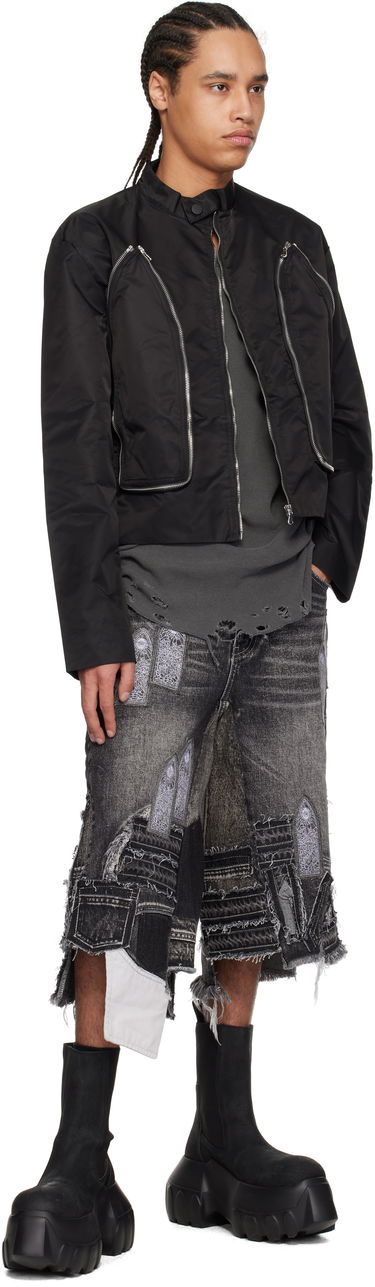 Bomber bunda Who Decides War Who Decides War Window Cropped Moto Jacket Čierna | 1131510002SS25, 3