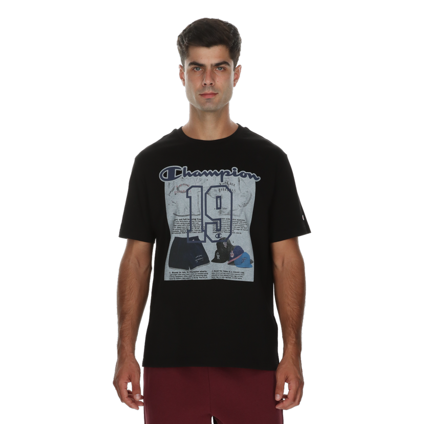 Tričko Champion Crewneck Baseball 19 T-Shirt Čierna | 222124-KK001
