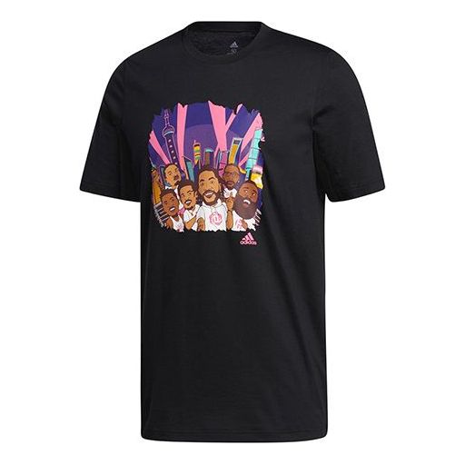 Tričko adidas Originals Shanghai Basketball Graphic Tee Čierna | GL4427
