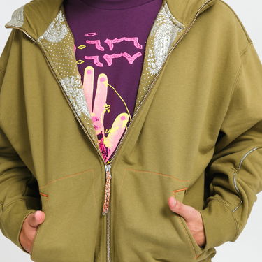 Mikina Converse Paria Farzaneh x Full Zip Hoodie Zelené | 10022623-A02, 1