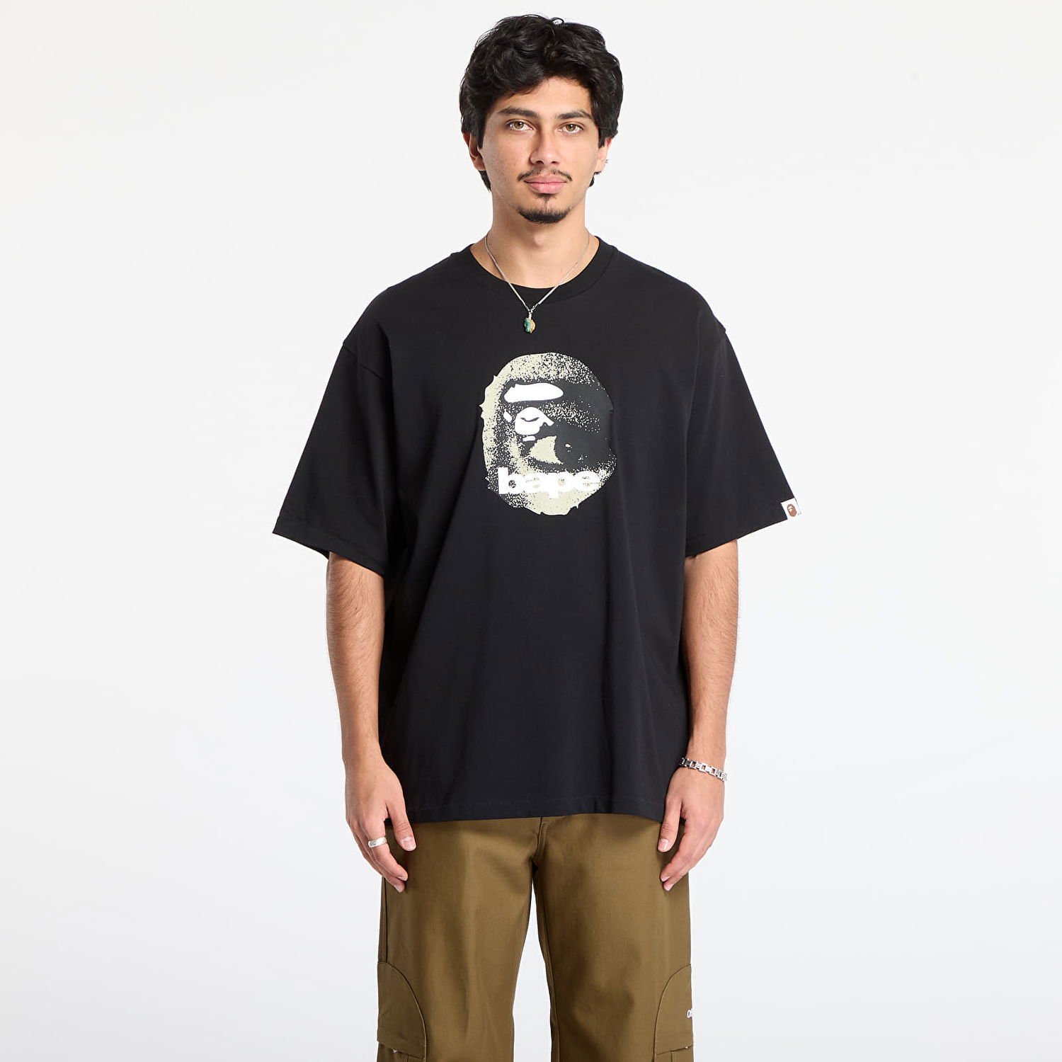 Tričko BAPE Ape Head Relaxed Fit Tee Čierna | 001TEL801307MBLK, 0