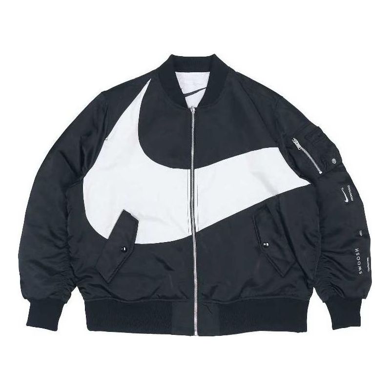 Bomber bunda Nike Big Swoosh Bomber Jacket Čierna | DR7021-010
