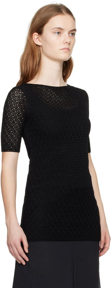 Tričko TOTEME TOTEME Slim Knit T-Shirt Čierna | 242-WRT2837-YA0040, 1