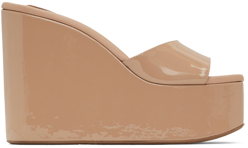Oblečenie Alaïa ALAÏA Platform Wedge Mules Béžová | AA3M051CK168, 0