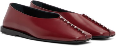 Tenisky a topánky Jil Sander Leather Studded Ballerina Flats Vínová | J15WZ0037_P7032, 3