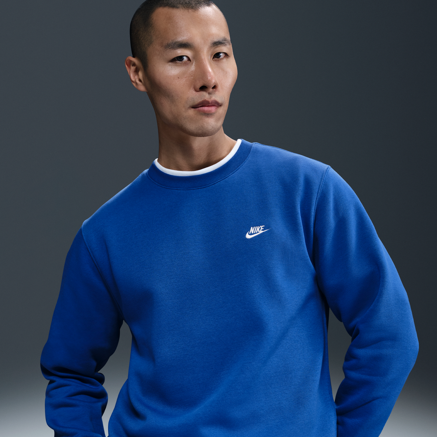 Mikina Nike Nike Club Fleece Crewneck Sweatshirt Modrá | FN3886-480, 0