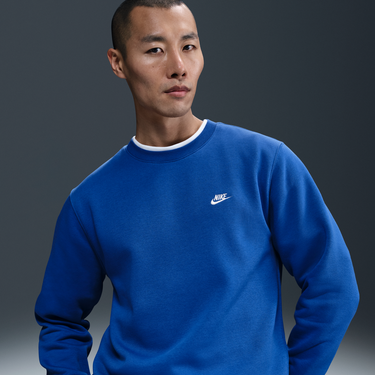 Mikina Nike Nike Club Fleece Crewneck Sweatshirt Modrá | FN3886-480, 0