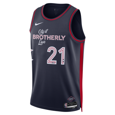 Dres Nike NBA PHILADELPHIA 76ERS DRI-FIT CITY EDITION SWINGMAN JERSEY JOEL EMBIID Navy | DX8515-420, 3