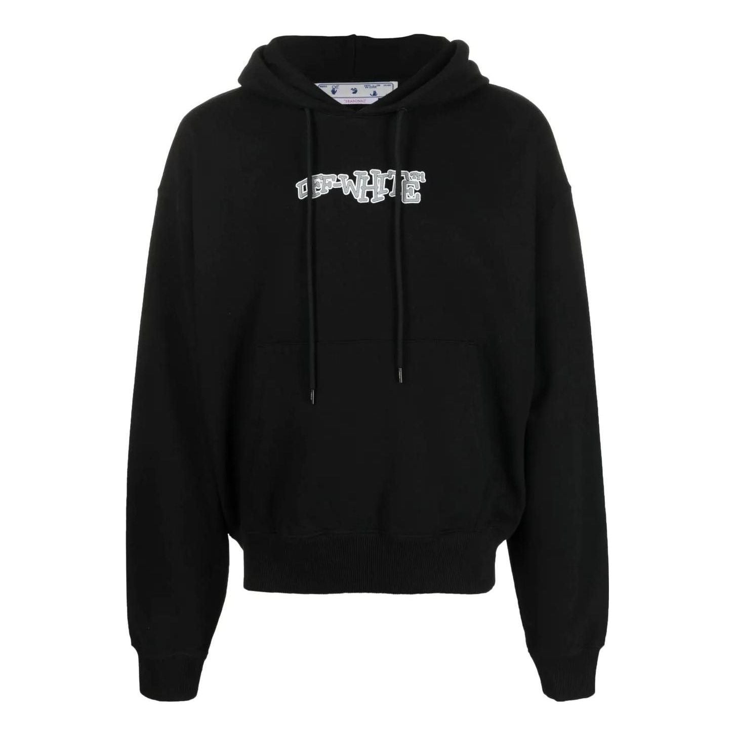 Mikina Off-White Off-White Logo-Print Hoodie Čierna | OMBB037F22FLE0051001, 0