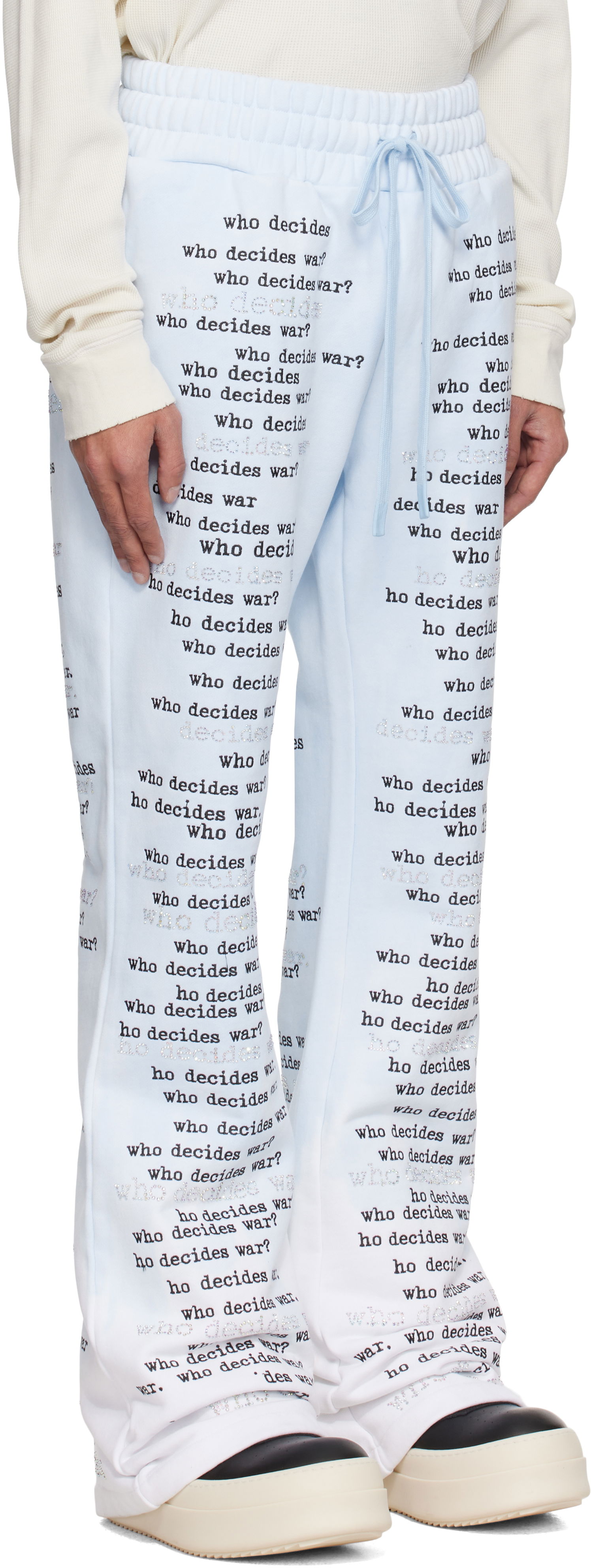 Tepláky Who Decides War WDW Scripture Sweatpants Modrá | 1121160008SS25, 1
