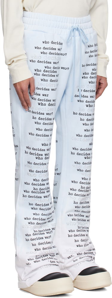 Tepláky Who Decides War WDW Scripture Sweatpants Modrá | 1121160008SS25, 1