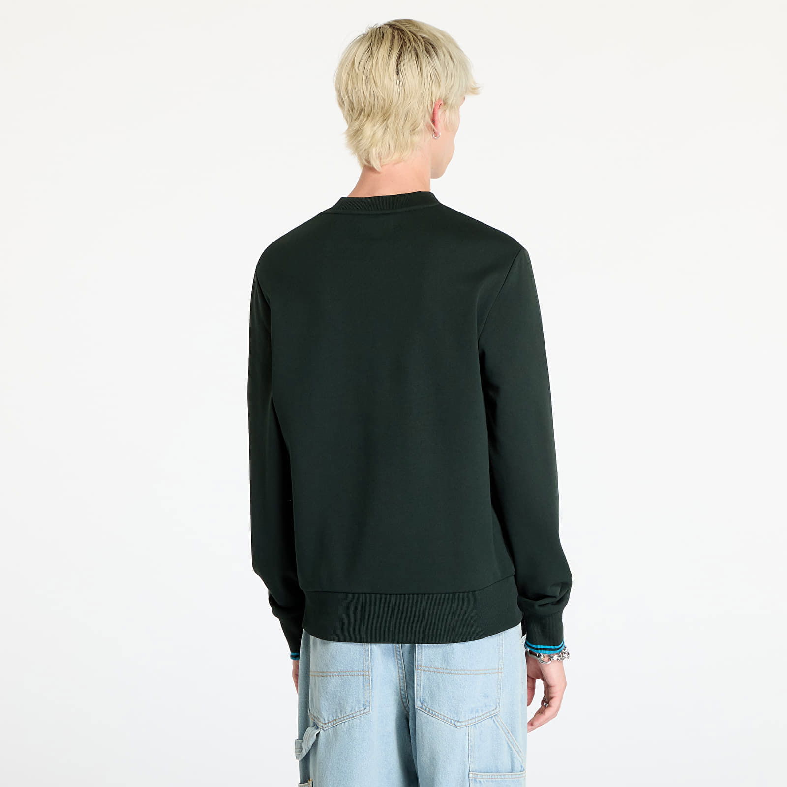 Crew Neck Sweatshirt Night Green/ Ocean