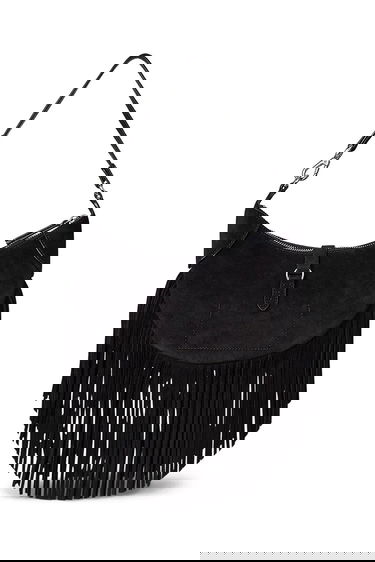 Kabelka Polo by Ralph Lauren Suede Fringed Hobo Bag Čierna | 428902588, 2