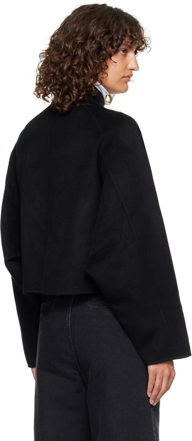 Bunda Loulou de Saison Loulou de Saison Nyma Cropped Wool Jacket Čierna | NYMA, 2