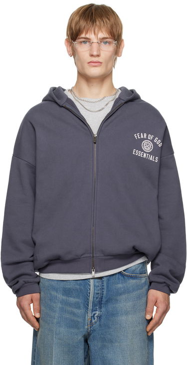 Mikina Fear of God Fear of God ESSENTIALS Heavy Fleece Full Zip-Up Hoodie Šedá | 192HO246244F, 0