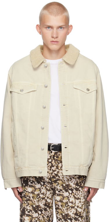 Bunda ISABEL MARANT Isabel Marant Japao Faux-Shearling Denim Jacket Béžová | VE0380HA-B3H05H, 0