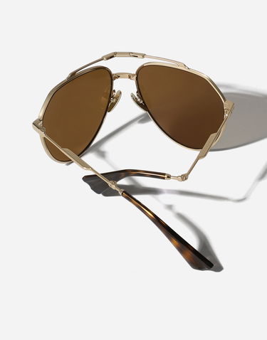 Slnečné okuliare Dolce & Gabbana Stefano Gold Aviator Sunglasses Metalická | VG2302VM2539V000, 3