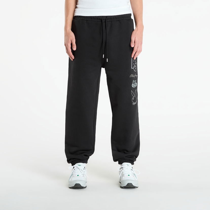 Tepláky Footshop Playboy x FTSHP Varsity Sweatpants UNISEX Black Čierna | FTSHP_532